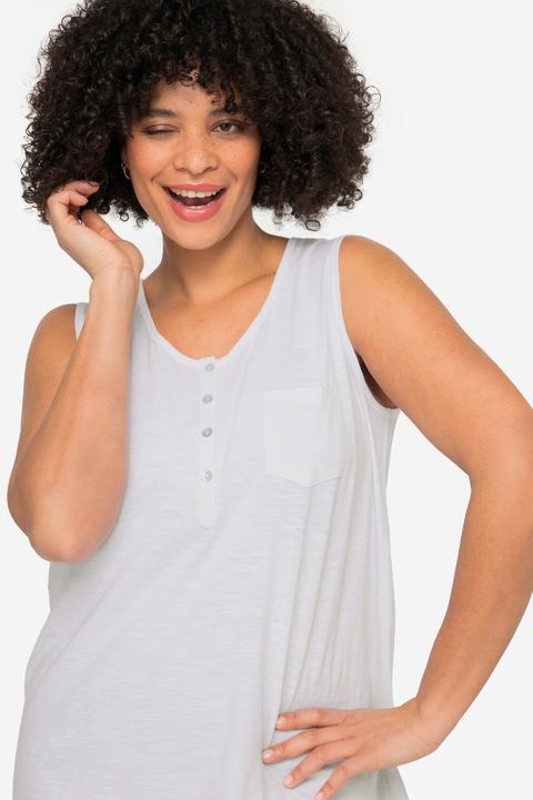 Produktbild Angel of Style Top, Rundhals, Knopfleiste, Saum hinten länger (44)