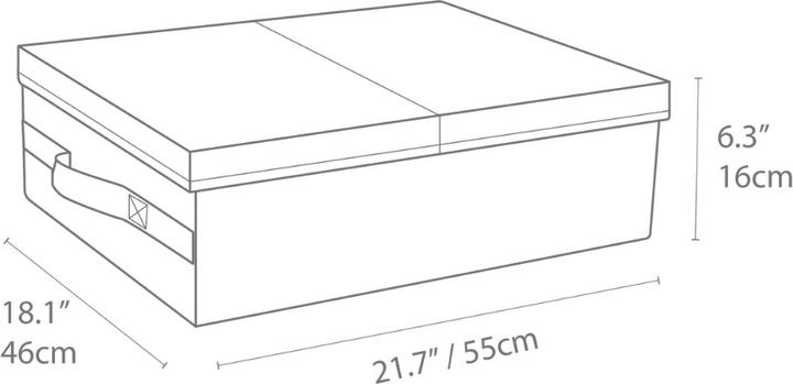 Produktbild Bigso SOFT Grau - Unterbett-Lagerung (40 x 30 x 22 cm, 26.40 l)