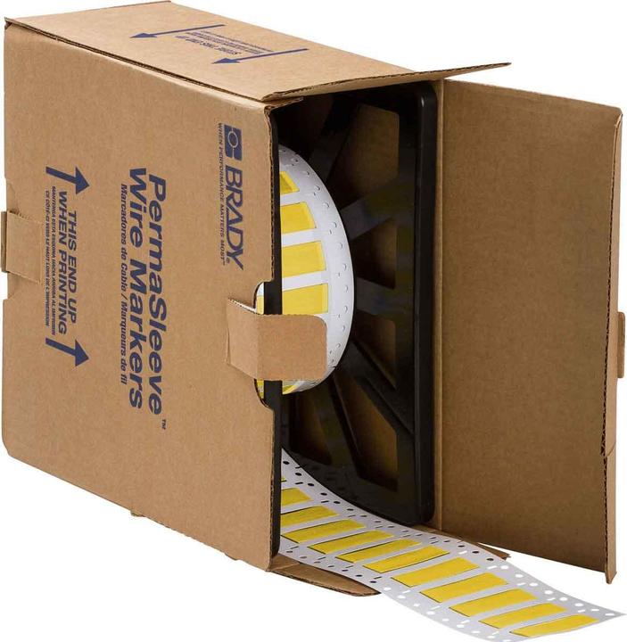 Produktbild Brady HX-250-2-YL, B-7642, Heatex Schrumpfschlauch 2:1, Gelb, 50 x 11,3mm, für Kabeldurchmesser vo