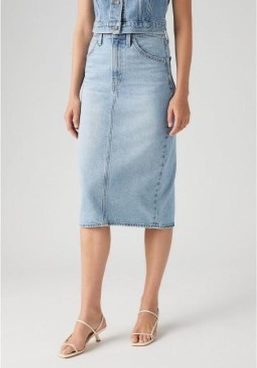 Actual product image Levis HR Back Slit Skirt Riveting Clean Hem (40)