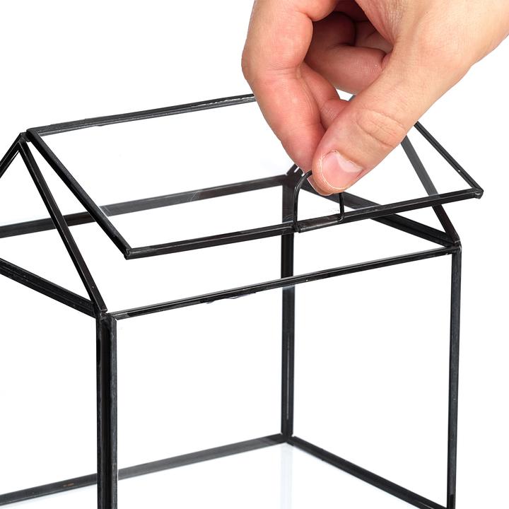 Produktbild Relaxdays Pflanzenterrarium aus Glas Hausform