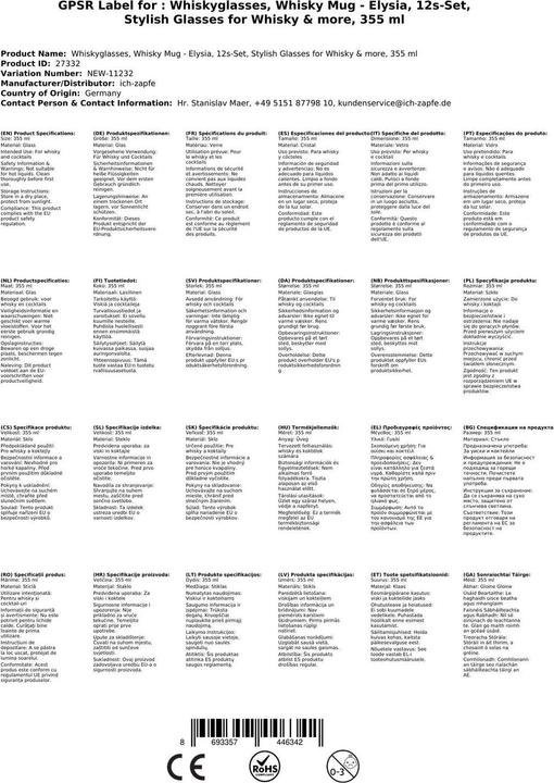 Immagine prodotto Pasabahce Bicchiere da whisky Elysia ml - er SET (3.55 dl, 12 x, Bicchiere da whisky)