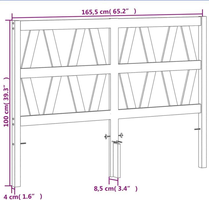 Image du produit vidaXL Kopfteil (8.50 x 8.50 x 100 cm)