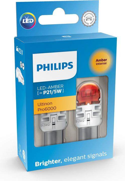 Productafbeelding Philips Ultinon Pro6000 SI 11499AU60X2 Knipperlicht voor Voertuigen (P21/5W)
