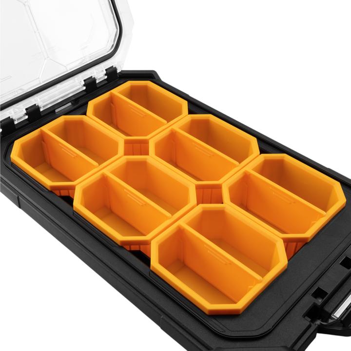 Actual product image ToughBuilt StackTech TB-B1-O-10C kompakter flacher Organizer 48 x 26,5 x 10 cm IP65 + 6x Inlay + 6x