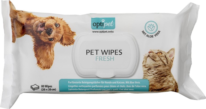 OptiPet Pet Wipes (Katze, Hund, 80 ml)