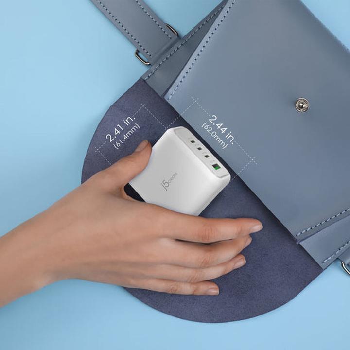 Immagine prodotto j5Create Caricabatterie USB-C® GaN 70W a 4 porte, Interno, AC, Bianco (70 W, 4 porte)