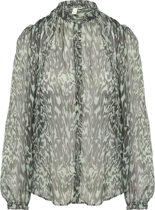 Produktbild S.Oliver Bluse Transparente Bluse mit All-over-Print (36)