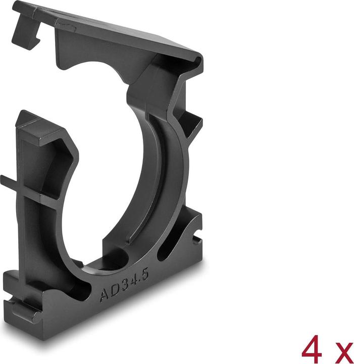 Image du produit Delock Support de gaine de câble 34.5 mm, 4 pièces, noir (Gaines pour câbles, 5.10 cm)