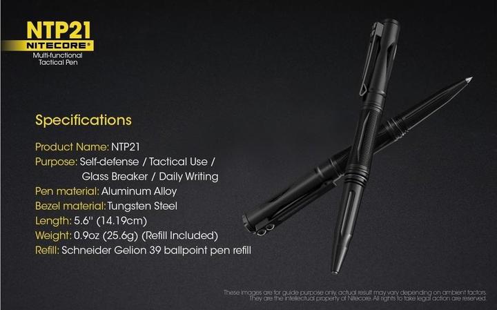 Produktbild Nitecore Tactical Pen NTP21 (Schwarz, 1 x)