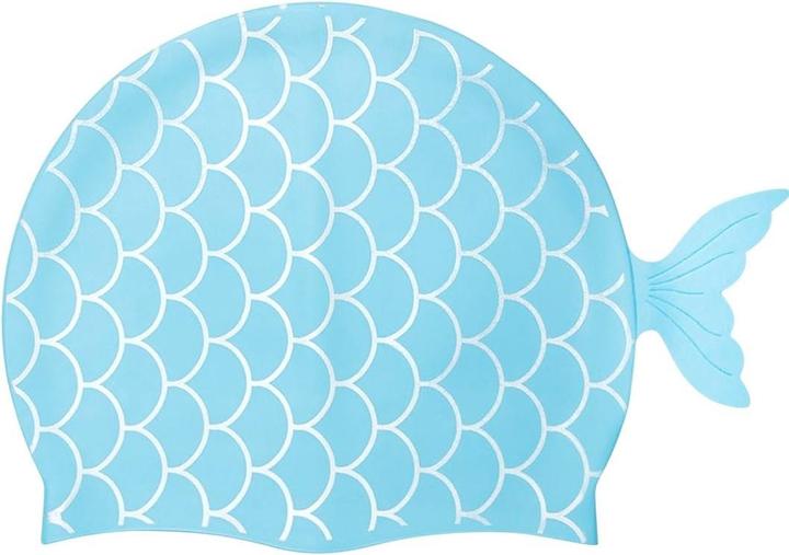 Produktbild Splash & Fun Kinder-Badekappe Fischschuppen Hellblau