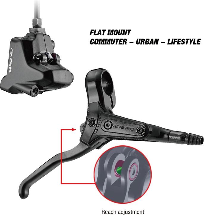 Actual product image Btwin Brake set Velo hydraulic rear disc brakes