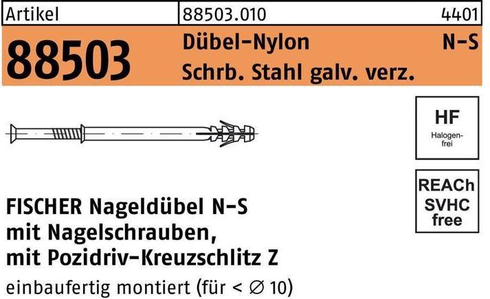Produktbild Fischer Nageldübel N 10x160/110 S (50) (50 Stk.)