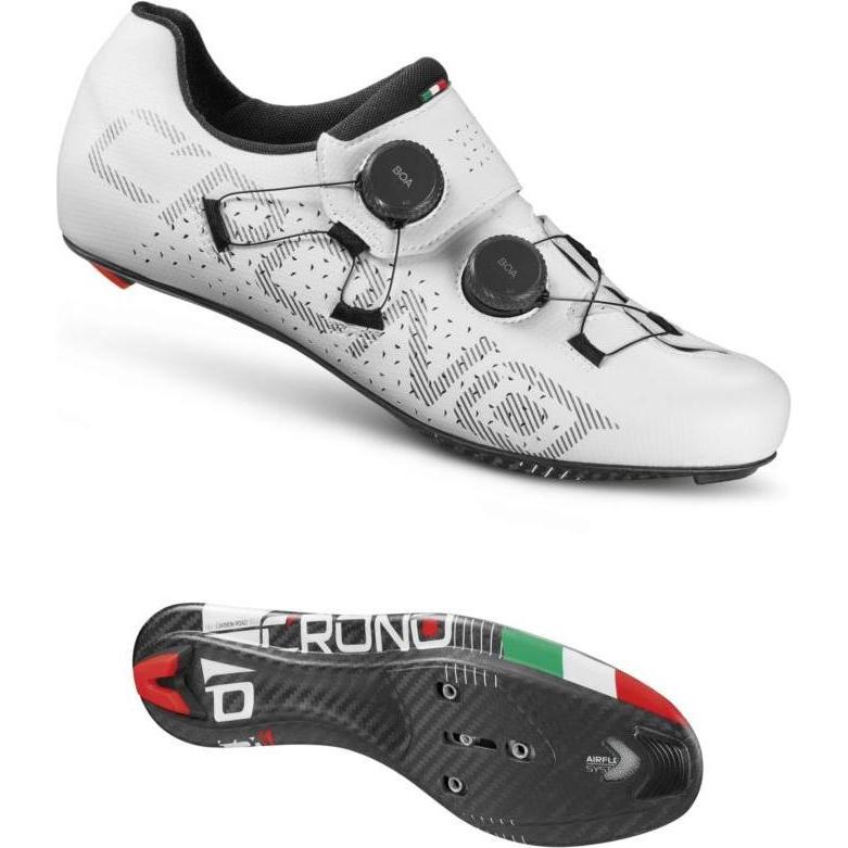 Crono, Scarpe da ciclismo, CR-1-22 road shoes white 45 carbon (45), Bianco