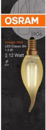 Produktbild Osram Vintage 1906 Led Classic B (E14, 1.50 W, 120 lm, 1 x, G)