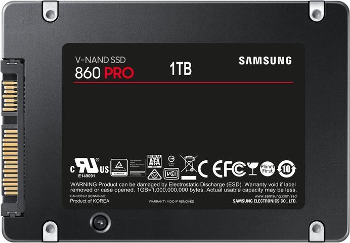 Actual product image Samsung 860 Pro (1000 GB, 2.5")