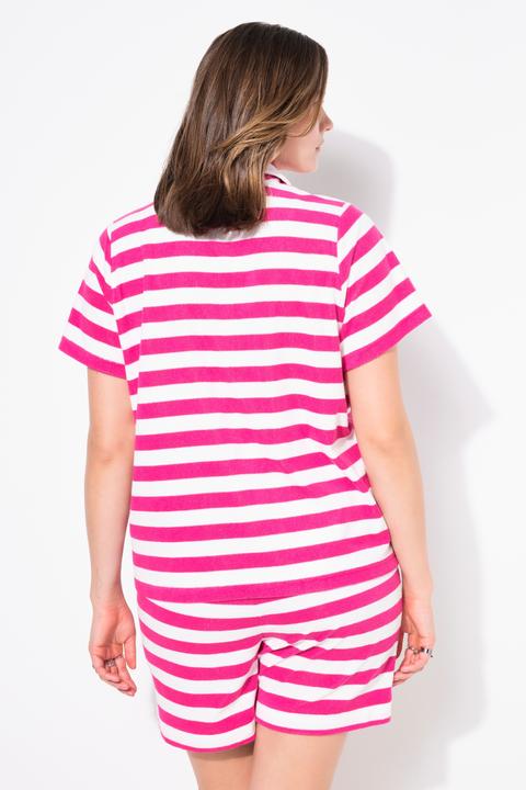 Image du produit Studio Untold Pyjama deux pièces à rayures, coupe oversize, tissu éponge (42, 44)
