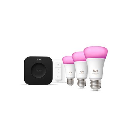 Produktbild Philips Hue Starter Kit Bridge Pro + LED White & Color Ambiance (E27, 1100 lm, 3x)