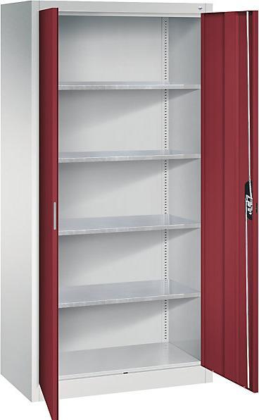 Light grey RAL 7035, Ruby red RAL 3003