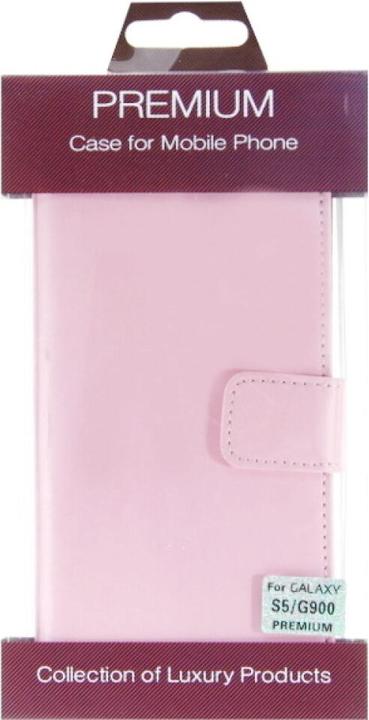 Produktbild OEM Slim Leder Book Case für Galaxy S5 - rosa 4250710549726 (Samsung Galaxy S5)