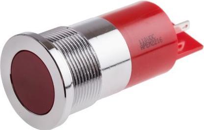 Produktbild RS PRO 22mm flush low current LED, red 110Vdc