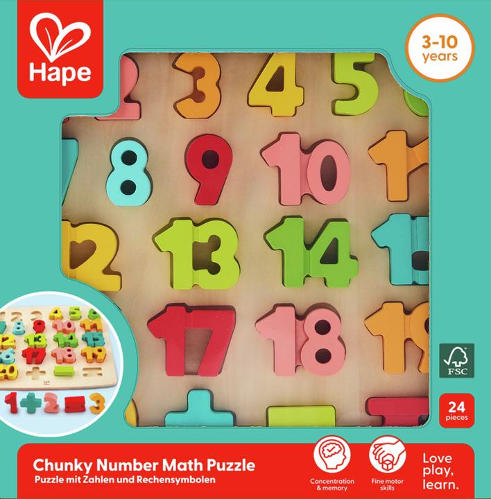 Produktbild Hape Puzzle mit Zahlen und Rechensymbolen