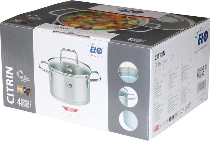 Produktbild ELO Stahlwaren Kochtöpfe (Kochtopf, Edelstahl, 16 x 9.50 cm)