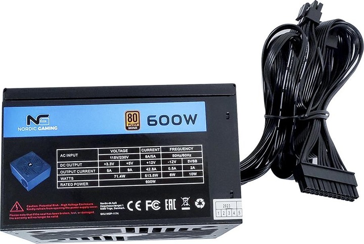 Immagine prodotto Nordic PSU DA GIOCO DA 600W (600 W)