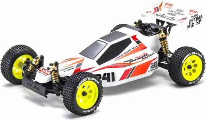 Actual product image Kyosho Buggy Turbo Optima Mid Special 1:10 Kit (ARR Almost Ready to Run)