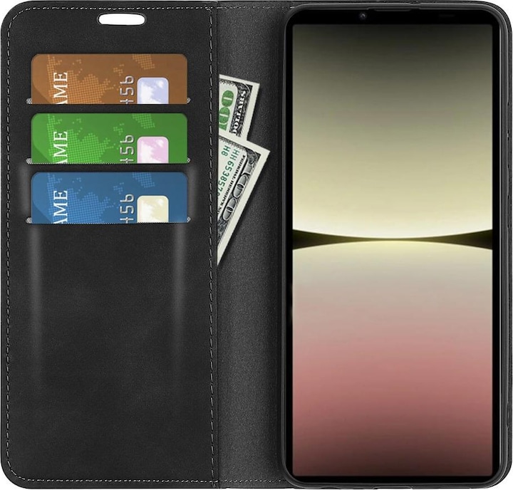 Produktbild Cover-Discount Sony Xperia 10 V - Stand Flip Case Hülle schwarz (Sony Xperia 10 V)