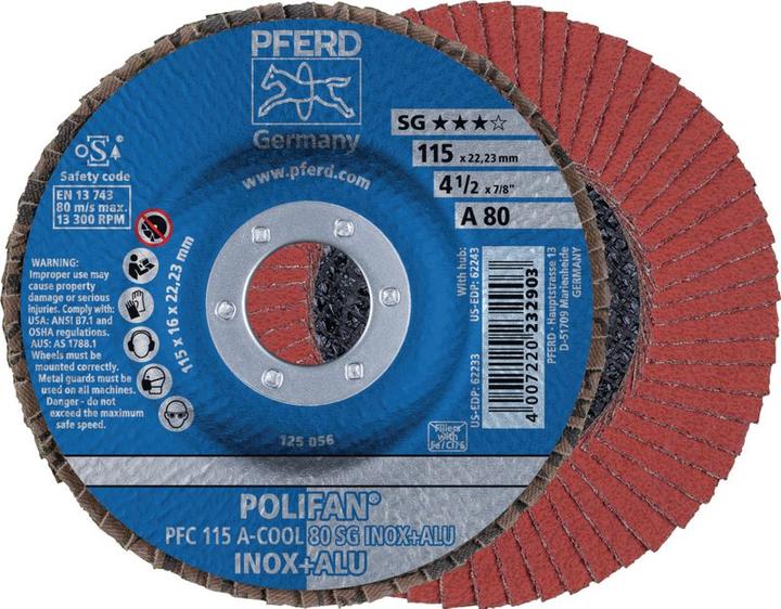 Actual product image Pferd POLIFAN serrated lock washer PFC ACOOL 80 SG INOX ALU (80)