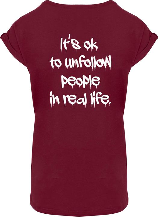 Produktbild Merchcode Ladies Unfollow Extended Shoulder Tee - 111691 (L)