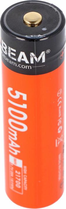Immagine prodotto AceBeam 21700 Li-ion Akku mit starken 5100mAh USB-C max. Entladestrom 20A, 77,8 x 21,37mm (1 pz., 21700, 5100 mAh)