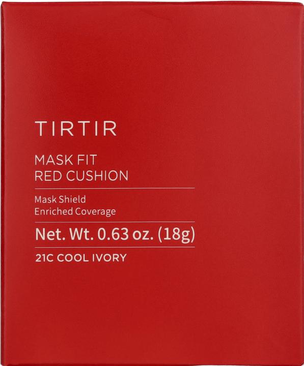 Actual product image TirTir Mask Fit Red Cushion Foundation - Full Coverage, Weightless, Skin Fit (#21C Cool Ivory)