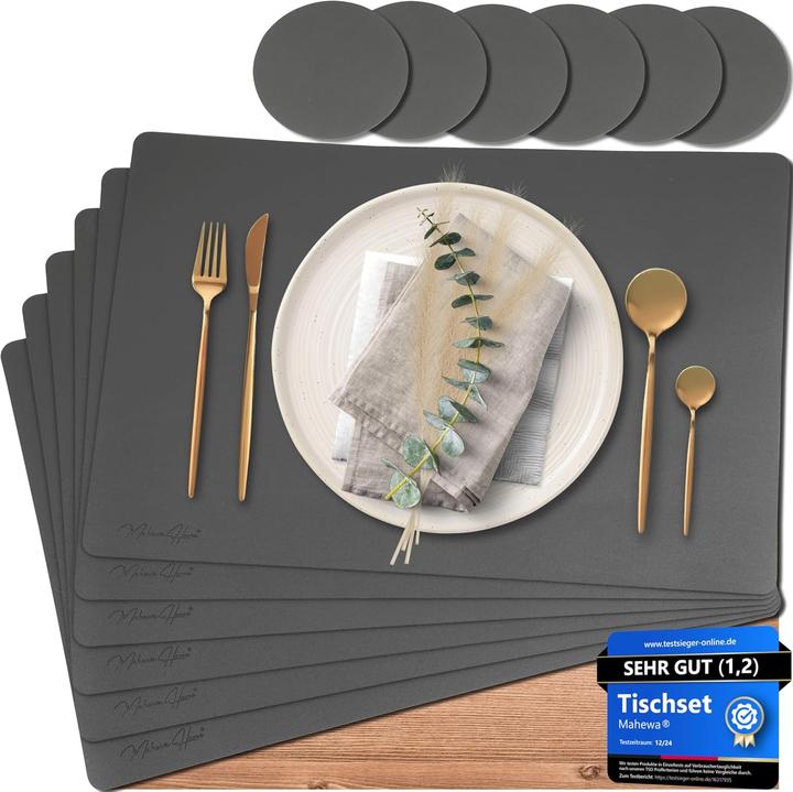 Image du produit Mahewa Premium Tischset aus Kunstleder (6er Set) (6 pcs, 41 x 29 cm)