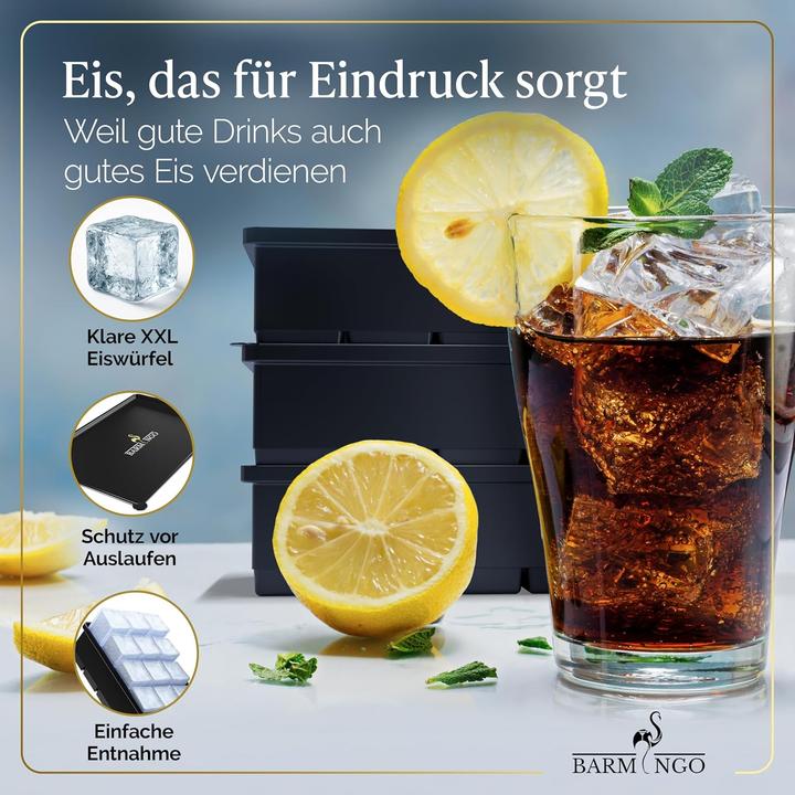 Produktbild Barmingo 3er-Set XXL-Eiswürfelform