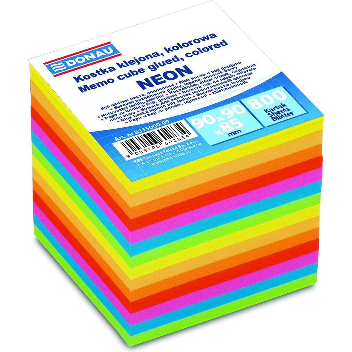 Thumbnail - Donau, Haftnotiz, GLUED CUBE INTENSIVE COLOR 700 BLÄTTER 9 X 9 X 9 CM 8315000-99 (9 x 9 x 9 cm)
