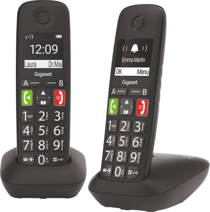 Produktbild Gigaset E290M - Vaste telefoon - DECT-set DUO - Zwart