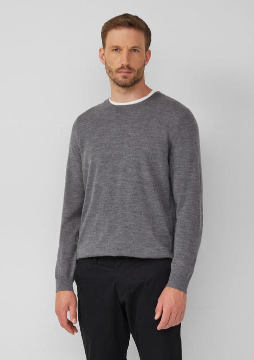 Produktbild s.Oliver Strickpullover Strickpullover aus reiner Merinowolle (M)