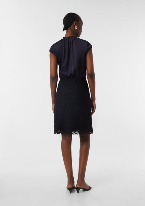 Image du produit Comma Kleid Kurzes Satinkleid mit Spitzen-Rock (32)