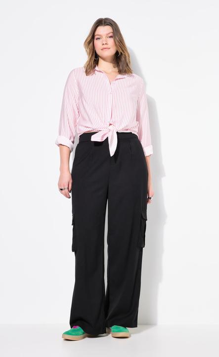 Immagine prodotto Studio Untold Pantaloni a vita alta con taglio della gamba ampio, cintura parzialmente elastica e tasche cargo (42)