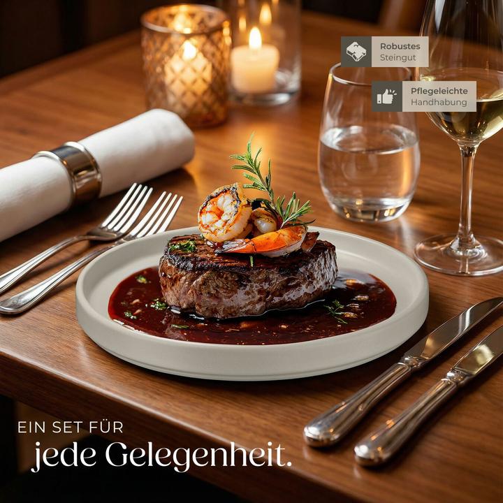 Actual product image tectake Una crockery set (24 pcs.)