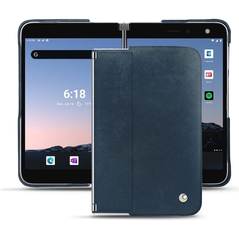 Noreve Lederschutzhülle (Microsoft Surface Duo 2), Smartphone Hülle, Blau