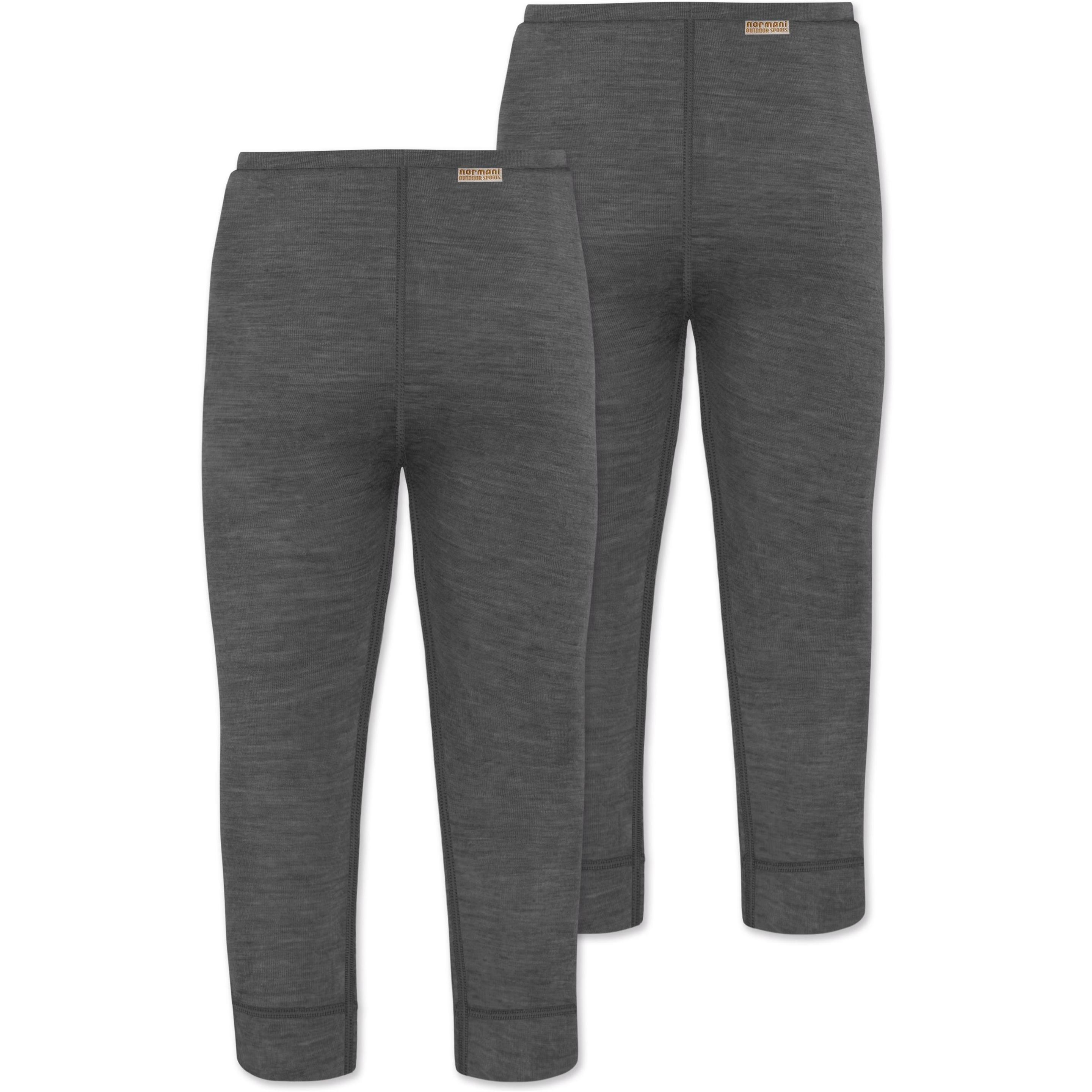 Thumbnail - Normani, Herren, Hosen, 2er Pack Baby Merino Hose Leggings „Tutira" - 9503, Grau, (74)