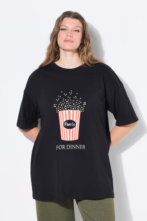 Actual product image Studio Untold T-Shirt, oversized, Popcorn-Print mit Zierperlen (46, 48)