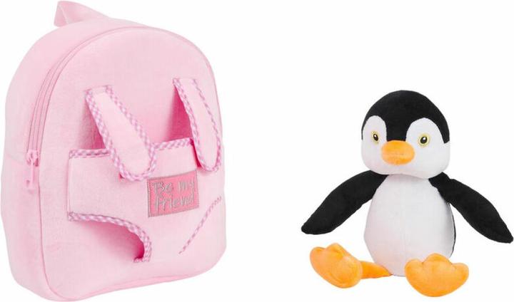 Actual product image Perletti Peggie Penguin reversible rucksack with plush toy 27cm