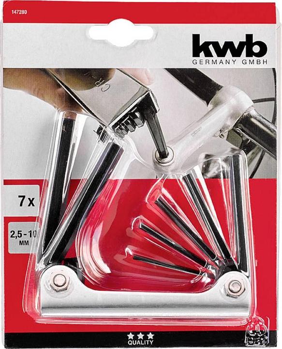 Actual product image kwb Hexagon spanner 7 pieces