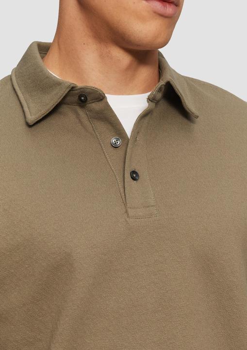Produktbild S.Oliver Polo-Shirt Strukturiertes Langarm-Poloshirt im Relaxed Fit (3XL)