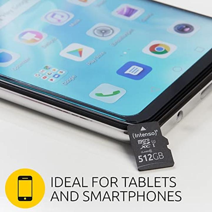 Actual product image Intenso UHS-I Premium (512 GB, microSDXC, U1, UHS-I)