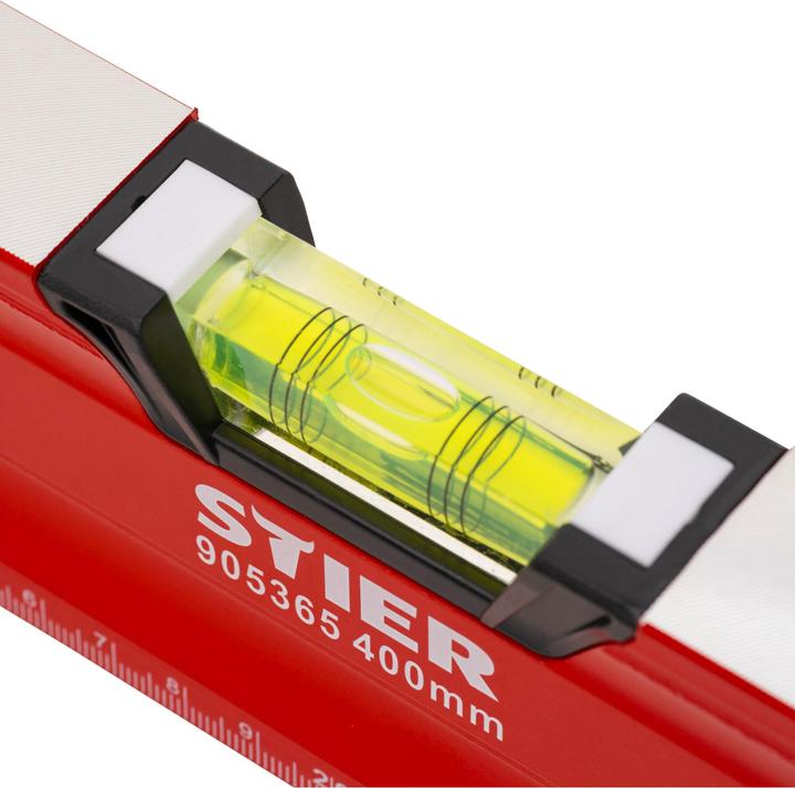 Immagine prodotto Stier Livella a bolla Premium con magnete e tre livelle 400 mm ±0,5 mm/m (40 cm)